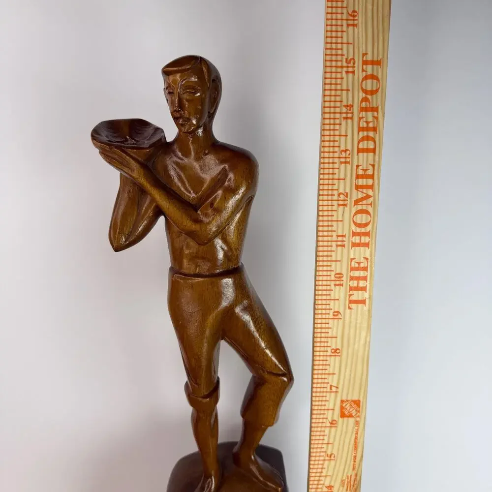 Vintage Hand Carved Wooden Figurine Primitive Folk Art